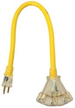 3 OUTLET LIGHTED POWER 12 AWG
