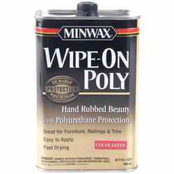 MINWAX WIPE ON POLY CLEAR SATIN