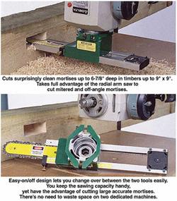 RADIAL SAW MORTISING ATTACH