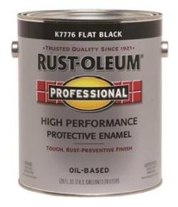 FLAT BLACK ENAMEL RUST OLEUM GAL