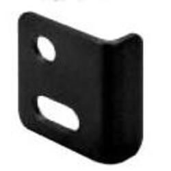 STRIKE PLATE ANGLED STEEL BLACK