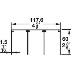 ALUFLEX TRIPLE TOP GUIDE TRACK 6