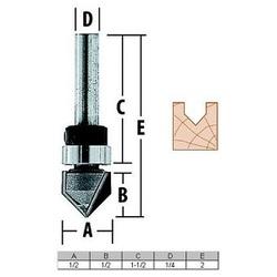 A V GROOVE 90 DEG 1/2D