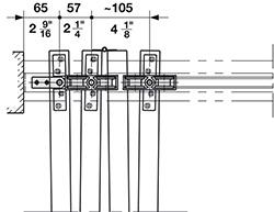 SET SLIDING DOOR HARDWEAR HAWA