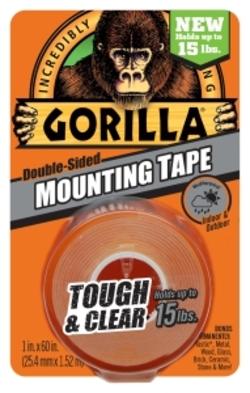 MOUNTING TAPE GORILLA CLEAR 60'