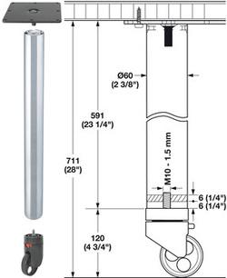 SET E-LEGS CAST ST SATIN NI M10