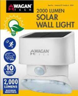 2000 LUMEN SOLAR WALL LIGHT-WHT