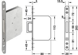 EDGE PULL STAINLESS STEEL 20MM