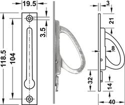 FRONT DROP POCKET DOOR PN