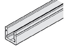 BOTTOM GUIDE CHNL 16X16MM 6M AL