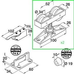 HAWA JUNIOR 80/Z FITTING SET