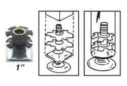 BASE TUBO 1X1 R 5/16-18