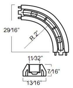 CURVA TRACK SOBREPUESTO PANADERA