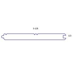 PL CEILING PVC 1/2 X 5-1/8