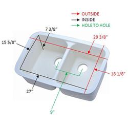 F UND DOB 7 28X18 BLA TEMSTONE