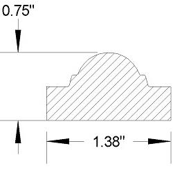 MOLDURA ITAUBA 5/8 X 1 3/8