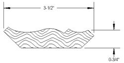 CROWN MOLDING CAOBA  7/8 X 3 1/2