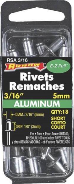 REMACHE ALUM 3/16 X 1/8 PKG 18