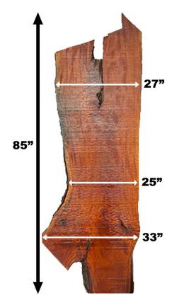 SLAB CAOBA 2"X25" A 33"X85"