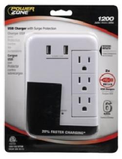 SURGE PROTECTOR 2 USB 6 OUTLET