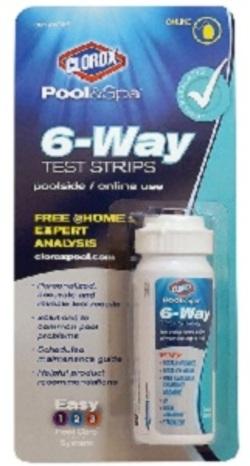 TEST STRIP PH 6-WAY CLOROX