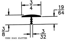 TE MOLDING NEGRO 3/4