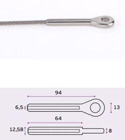 TER EYE BOLT EST CABLE ACERO 6MM