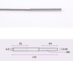 TERMINAL HILO IN CABLE ACERO 6MM