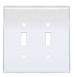 TAPA SWITCH SENCILLO 2 GANGA  BL