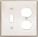 TAPA PLASTICA 2 GANGA COMB BLANC