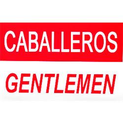 LETRERO CABALLEROS GETLEMEN