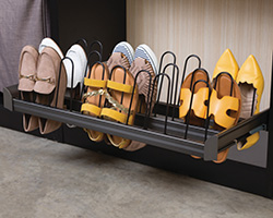 PULL OUT SHOE ORGANIZER 18'' GRA