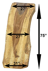 SLAB SAMAN 2 3/4"X31''X75"