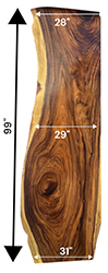 SLAB SAMAN 2 3/4"X28''X98"