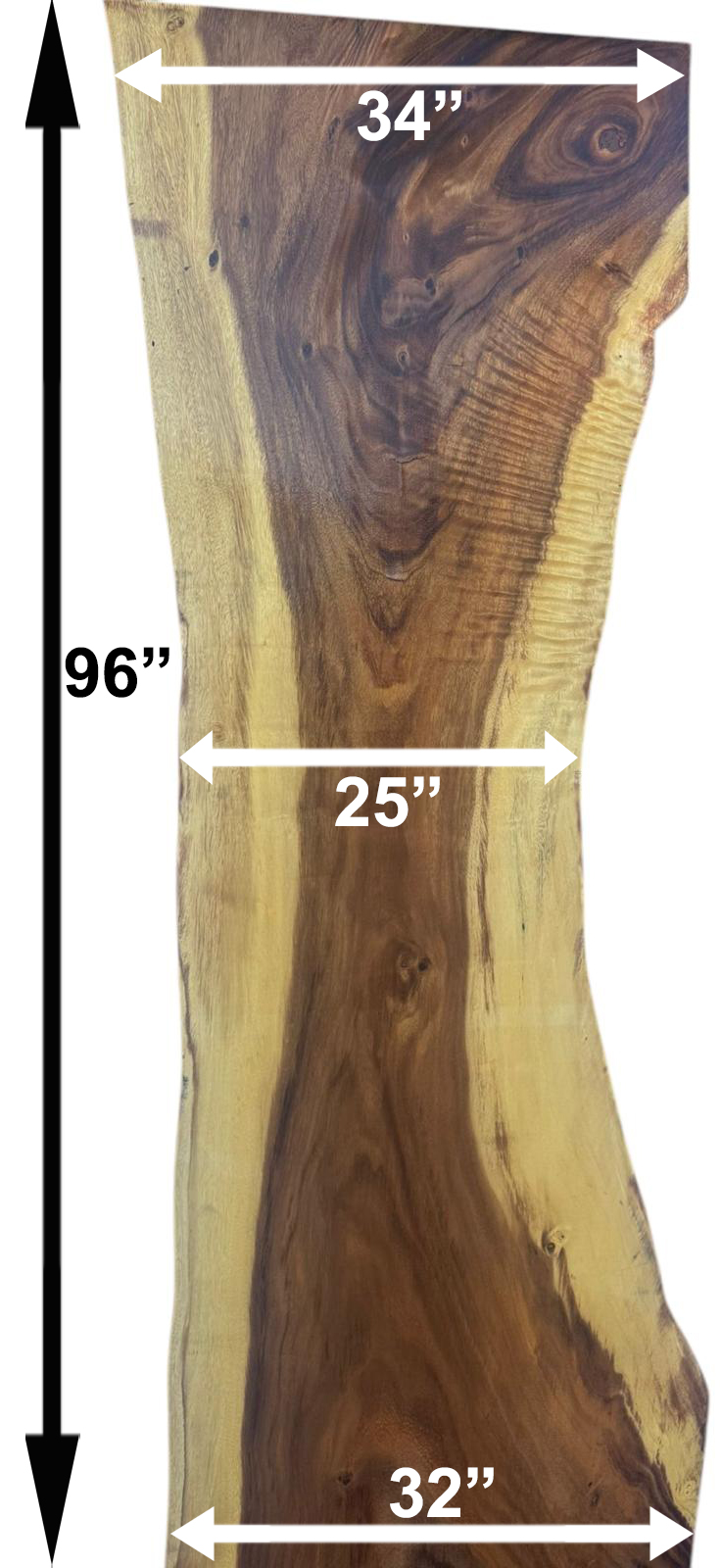 SLAB SAMAN 2 3/4"X34''X96"