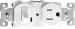 SWITCH COMB BLANCO PILOTO 15A