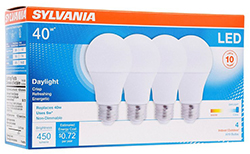 BOMBILLA LED 10YR 40W A19 5K 4PK