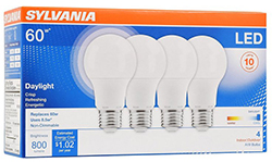 BOMBILLA LED 10YR 60W A19 5K 4PK