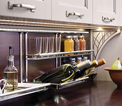 WINE BOTTLE AND GLASS SHELF