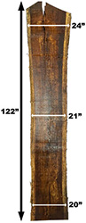 SLAB SAMAN  2.5"X20" A 24"X122"