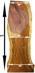 SLAB SAMAN 2 3/4"X34''X91"
