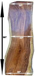 SLAB SAMAN 2 3/4"X36''X98"