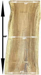 SLAB SAMAN 2 3/4"X41"X88"