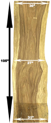 SLAB SAMAN 2 3/4"X30"X105"