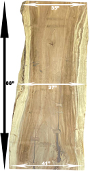 SLAB SAMAN 2 3/4"X41"X88"