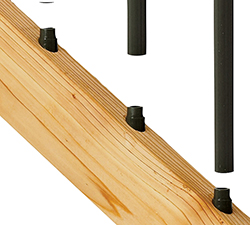 STAIR CONNECTOR W/SCREW BLK