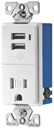 RECEPTACLE / USB CHARGERS WHITE