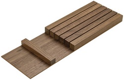 KNIFE HOLDER CUTLERY TRAY WALNUT