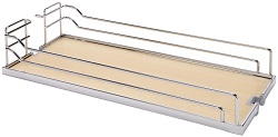 TRAY SET CHROME/MAPLE 5 1/2" 2PK