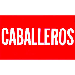 LETRERO CABALLEROS